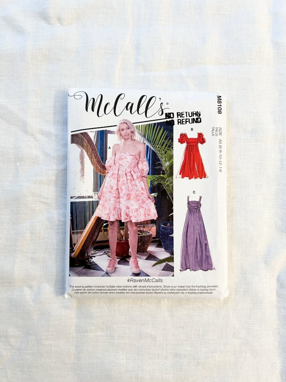 McCalls - Dress - M8108 - Size 6-14 - Sewing Pattern